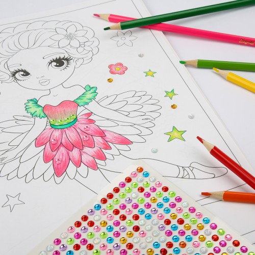 Розмальовка А4 "Балерини" зі стразами 12стор. №743369/1В/(100)