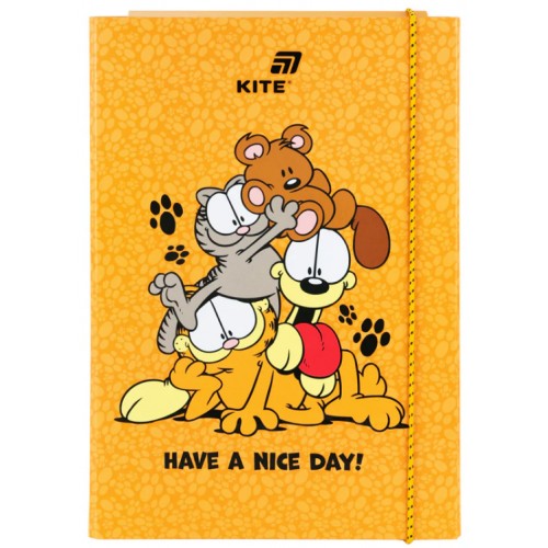 Папка для зош. В5 "Kite" №GF26-210 Garfield на рез. картон(10)(40)