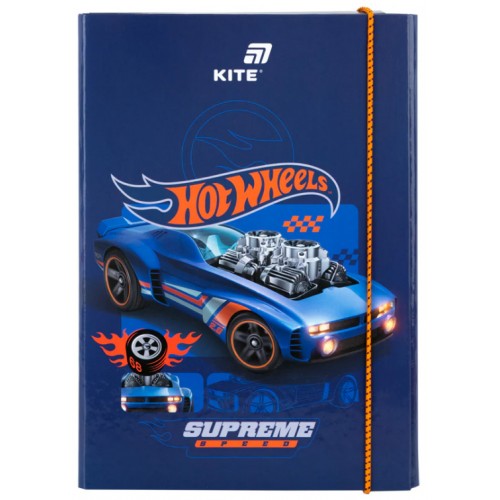 Папка для зош. В5 "Kite" №HW26-210 Hot Wheels на рез. картон(10)(40)