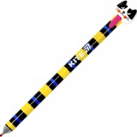 Ручка авт. гел. "Kite" №К25-027 Cats "пиши-стирай" синя(36)