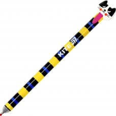Ручка авт. гел. "Kite" №К25-027 Cats "пиши-стирай" синя(36)