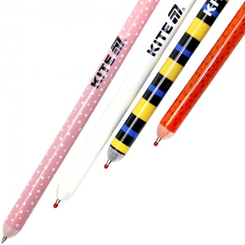 Ручка авт. гел. "Kite" №К25-027 Cats "пиши-стирай" синя(36)