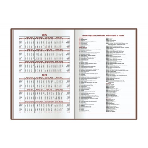 Щоден. А5 "Optima" дат2026 Fantasy бордо №O25225-18(20)