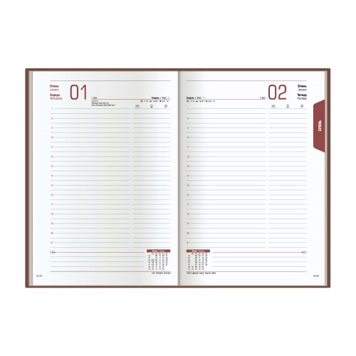 Щоден. А5 "Optima" дат2026 Fantasy бордо №O25225-18(20)