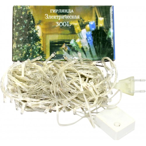 Гірлянда електрична String 300 LED білий, прозорий провід L-19 м (60) K-24/1130-03