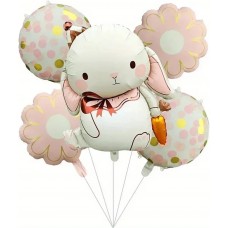 Набір кульок повітр. фольг. "Миле зайченя" 5шт №16024(10)