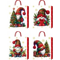 Пакет подарунковий "Buromax" 26х32х10см Новий Рік тиснення фольгою BM.2000122(12)