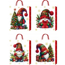 Пакет подарунковий "Buromax" 26х32х10см Новий Рік тиснення фольгою BM.2000122(12)