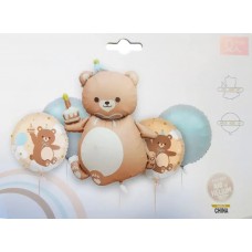 Кулька повітр. латексна 12"/30см "З днем народження ведмедик"/Art Show/(50)