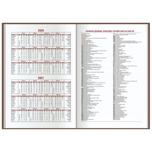 Щоден. А5 "Optima" дат2026 Fantasy бордо №O25225-18(20)