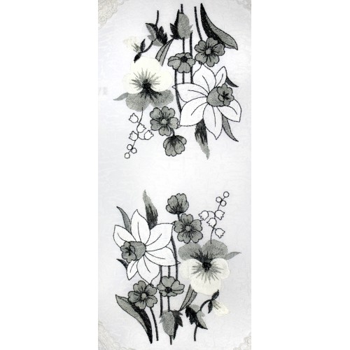 Великодня серветка "Квіти" овал. 48х31см