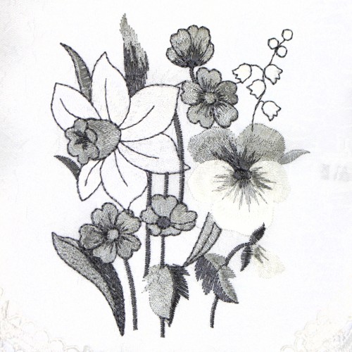 Великодня серветка "Квіти" овал. 48х31см