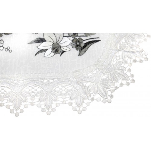 Великодня серветка "Квіти" овал. 48х31см