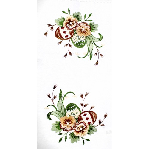 Великодня серветка "Крашанки в квітах" прямок. 48х31см №43273