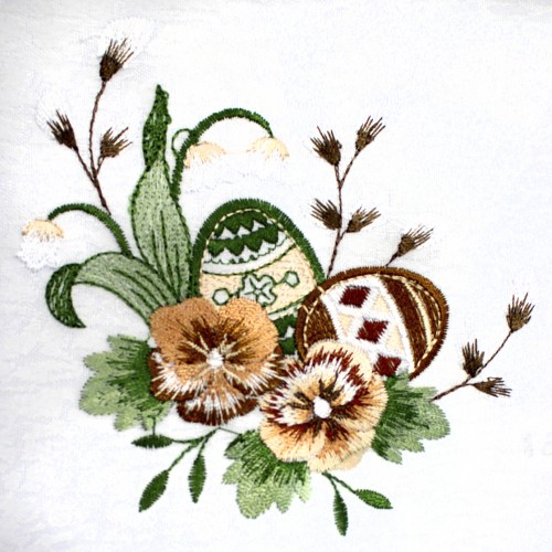 Великодня серветка "Крашанки в квітах" прямок. 48х31см №43273