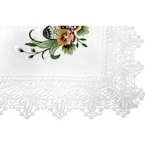 Великодня серветка "Крашанки в квітах" прямок. 48х31см №43273