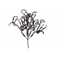 Гілка декор. 25см листя колір шампань №H39-381/Bonadi/(12)(48)