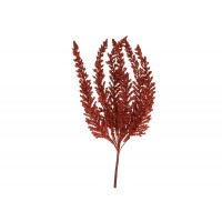 Гілка декор. 29см папороть в глітері, червона №H39-220/Bonadi/(48)