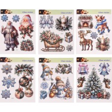 Наклейка новорічна для вікон "Santa&Co" 31х38см №R33999(12)