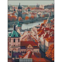 Алмазна мозаїка "Strateg" Ранкове місто 30х40см №FZ3040-26