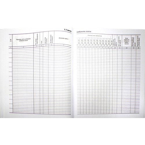 алфавітна книга запису здобувачів освіти