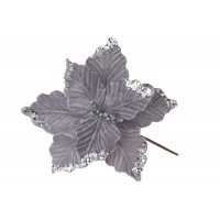 Пуансетія 24см сріблясто-сірий №839-432/Bonadi/(48)