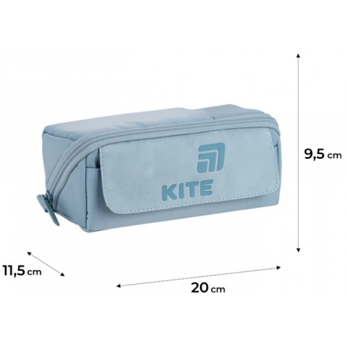Пенал "Kite" 1від.,м'який сіро-блакитний №K26-2702-2