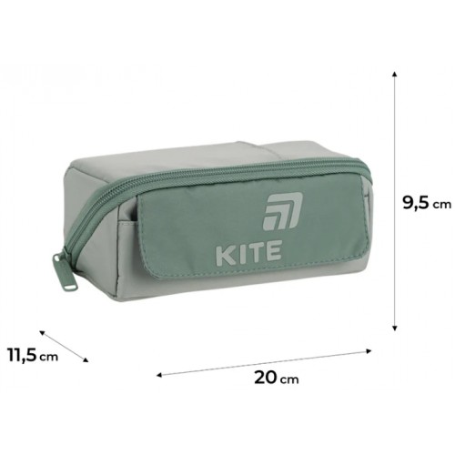 Пенал "Kite" 1від.,м'який оливковий №K26-2702-3