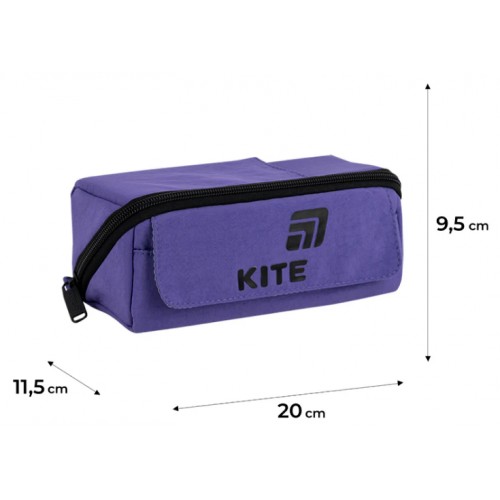 Пенал "Kite" 1від.,м'який фіолетовий №K26-2702-4