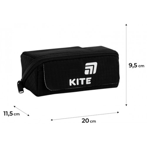 Пенал "Kite" 1від.,м'який чорний №K26-2702-6