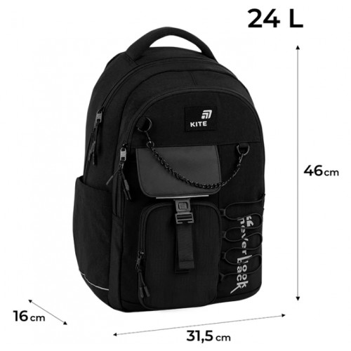 Рюкзак "Kite" Education teens Dark Matter 2від.,5карм. №K26-2597L-2(6)(10)