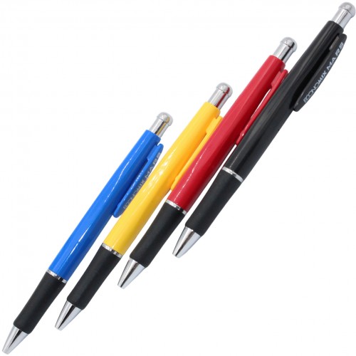 Ручка авт. кульк. "Economix" №E10111 Mars 0,5 мм асорті,син.(48)