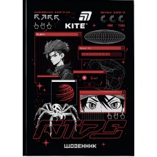 Щоденник шк. А5 "Kite" №K26-262-8 Red Anime тв.обкл.(20)