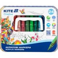 Набір маркерів акрил. "Kite" Creative №K-1162 24шт з рідкими чорнилами