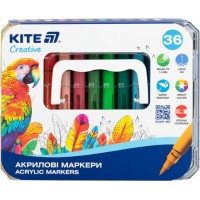 Набір маркерів акрил. "Kite" Creative №K-1163 36шт з рідкими чорнилами