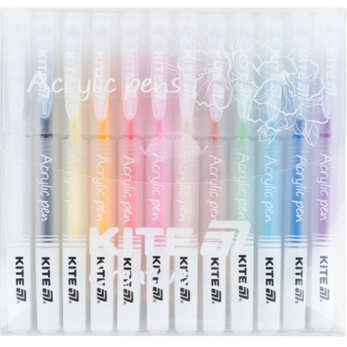 Набір ручок акрил. "Kite" №K-1295 Creative 12шт