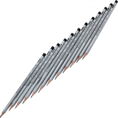 Набор карандашей графитных Marco CB mix разная твердость H-4B (1) (12) (240) 7000DM-12