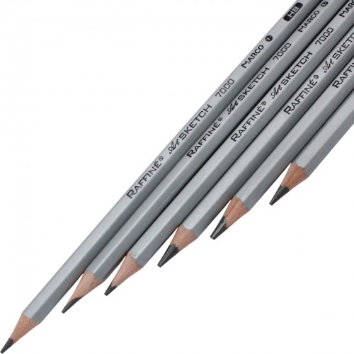 Набор карандашей графитных Marco CB mix разная твердость H-4B (1) (12) (240) 7000DM-12