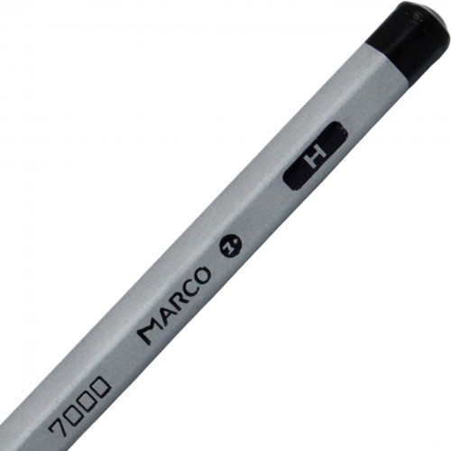 Набор карандашей графитных Marco CB mix разная твердость H-4B (1) (12) (240) 7000DM-12