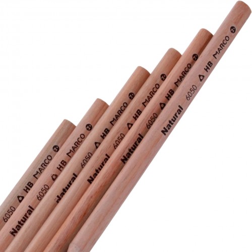 Набор карандашей графитных Marco Natural-Jumbo 6 шт с точилкой теугольная коробка (1) (12) (144) 6050-6CB