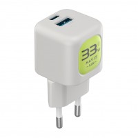 Зарядний пристрій Havit №HV-UC230 Gan USB+Type-C 33W Gray/Green