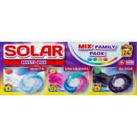 Прал. порошок в капсулах 24шт "Solar" MIX famali pack
