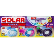 Прал. порошок в капсулах 24шт "Solar" MIX famali pack