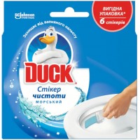 Засіб для очистки унітаза "Туалетне Каченя" стікер чистоти Морський (6шт) №5875