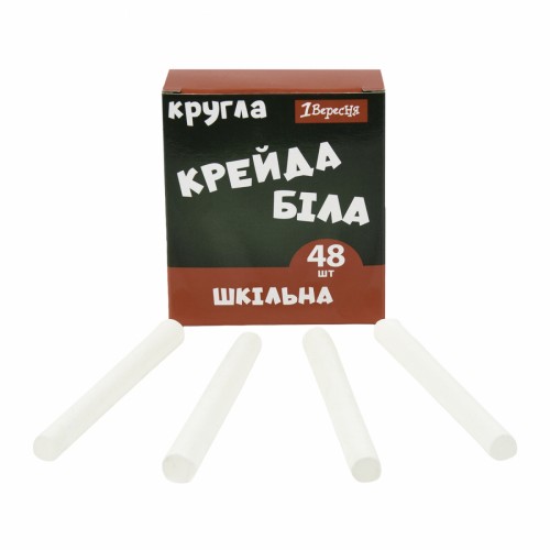 Крейда біла "1В" №400571 48шт кругла
