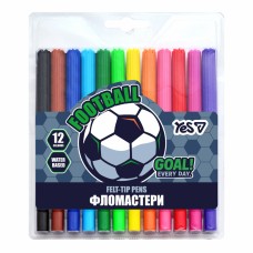 Фломастери "Yes" 12кольор. "Football" №650600