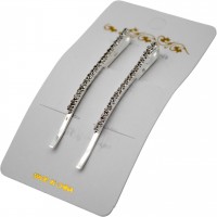 Набір невидимок прямих зі стразами 5см (2шт) №5-4,8-18