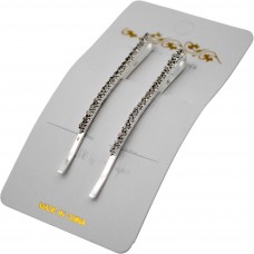 Набір невидимок прямих зі стразами 5см (2шт) №5-4,8-18