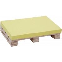 Блок паперу з клейким шаром 75х125мм 100арк. жовтий на піддоні, фанера