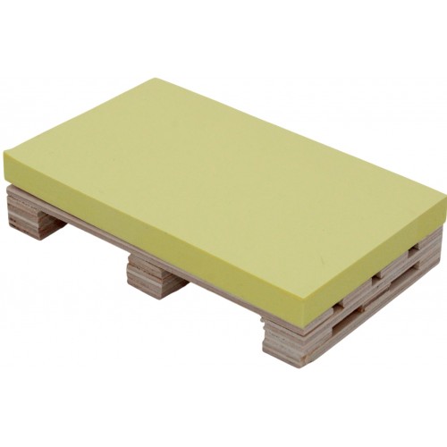 Блок паперу з клейким шаром 75х125мм 100арк. жовтий на піддоні, фанера